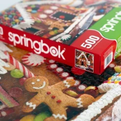 Springbok Gingerbread House Jigsaw Puzzle - 500pc: Holiday-Themed Cardboard Puzzle Focused On Memory & Problem Solving Skills -Christmas Gifts Store GUEST 036c3ff0 e588 4d84 baaa 6eb2e9bb6012