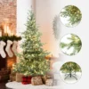 LuxenHome 7Ft Pre-Lit Artificial Pine Christmas Tree With Dusty Green PE Tips & Metal Stand -Christmas Gifts Store GUEST 1677c7f9 3a7a 4327 bdfe 9e067e85ac5f