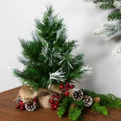 Northlight Whitecap Pine Artificial Mini Christmas Tree - 14" - Unlit