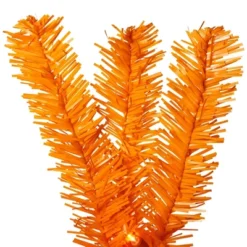 Northlight Pre-Lit Medium Artificial Pine Christmas Tree - 3' - Orange - Clear Lights -Christmas Gifts Store GUEST 39b5b8ee d64e 4c19 ade3 2062a25a965a