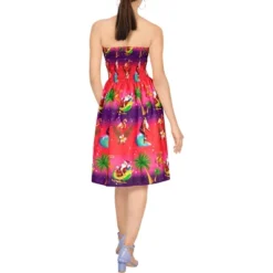 HAPPY BAY Women's Casual Beach Summer A Line Slit Smocked Mini Dress Short Strapless Christmas Outfits For Women One Size Santa Reindeer Sleigh, Pink -Christmas Gifts Store GUEST 3dc99a95 8a87 4d64 a389 9351af8c6c1e