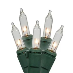 Vickerman 50 Lt Random Twinkle Christmas Mini Light On Green Wire Set