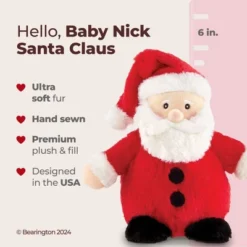 Bearington Baby Nick Christmas Plush, 6 Inch Santa Stuffed Animal, Ideal Christmas Stuffed Santa Claus Doll Gift For Toddlers, Kids 11 Bearington Baby Nick Christmas Plush, 6 Inch Santa Stuffed Animal, Ideal Christmas Stuffed Santa Claus Doll Gift For Toddlers, Kids -Christmas Gifts Store GUEST 48a702cf 2af7 4f65 8f37 79c55ec789e7