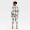 Kids' Plaid Ribbed Long Sleeve Shirt And Pants Holiday Matching Family Pajama Set - Wondershop™ Cream -Christmas Gifts Store GUEST 4cba9cb6 415c 4122 849c 9e5bf3dc047f