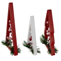Northlight Set Of 3 Red And White Beaded Christmas Trees Wooden Table Decorations 0.98 FT -Christmas Gifts Store GUEST 4f4ea31b 5003 48b0 8bc6 1b3dc9de8be3