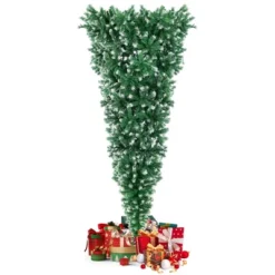 Costway 7.5FT Pre-Lit Snowy Upside Down Christmas Tree 1100 Tips W/ 400 Lights & 8 Modes -Christmas Gifts Store GUEST 4f7055c4 c51b 4e15 994f fa6d6cfb284b