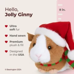 Bearington Jolly Ginny The Guinea Pig Christmas Plush, 8 Inch Guinea Pig Stuffed Animal, Christmas Stuffy Gift For Kids -Christmas Gifts Store GUEST 5668e04a ac85 4241 8336 a7dcf2d1307c