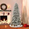 7.5ft Puleo Pre-Lit Flocked Slim Royal Majestic Spruce Artificial Christmas Tree Clear Lights: Hinged, Flame-Retardant, Indoor Use -Christmas Gifts Store GUEST 57ed9750 2703 4c97 8fbe 4d7053ebb6bf