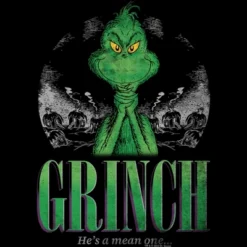 Men's Dr. Seuss Christmas Grinch You're A Mean One Portrait T-Shirt