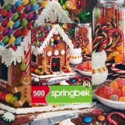 Springbok Gingerbread House Jigsaw Puzzle - 500pc: Holiday-Themed Cardboard Puzzle Focused On Memory & Problem Solving Skills -Christmas Gifts Store GUEST 64db1520 1f62 42df 9163 7bf0f464f0aa