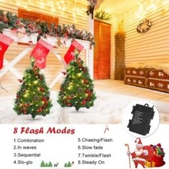 Costway Set Of 2 Pre-lit Christmas Trees 24in Battery Powered Pathway Outdoor Decoration -Christmas Gifts Store GUEST 6ba39ccb e770 4281 a2ef 0c50576c73e6