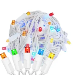 Novelty Lights 34 Feet 100 Light LED Christmas Lights White Wire, Connectable Mini String, Indoor/Outdoor, Commercial Grade, UL Listed -Christmas Gifts Store GUEST 80a254bf 3448 4aec b61e 3ce390908b28