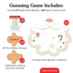 Big Dot Of Happiness Jolly Santa Claus Beard Guessing Game, Fun Christmas Games For Kids And Adults, Family Guess Who Game, Friendsmas Party Card -Christmas Gifts Store GUEST 810f8c5c c044 447b afa2 69e311e21f65