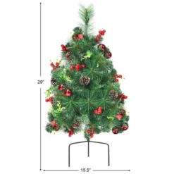 Costway Set Of 2 Pre-lit Christmas Trees 24in Battery Powered Pathway Outdoor Decoration -Christmas Gifts Store GUEST 83f981ec 12b7 4427 a13f 492c70901052