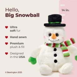 Bearington Bearington Big Snowball Snowman Plush, 14 Inch Snowman Stuffed Animal, Ideal Stuffed Christmas Animals Gift For Kids -Christmas Gifts Store GUEST 8bd8cd0b a1a4 4d80 9b01 2eacc4e2c89e
