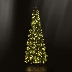 Costway 6.5ft Pre-Lit Hinged Pencil Christmas Tree 250 White Lights 13 Costway 6.5ft Pre-Lit Hinged Pencil Christmas Tree 250 White Lights -Christmas Gifts Store GUEST 935fac8e f561 428f 9839 8e1ac7178260