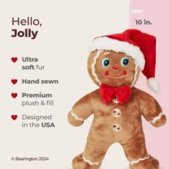 Bearington Jolly Ginger Gingerbread Man Plush, Gingerbread Toys, 10 In Christmas Stuffed Animal, Ideal Holiday Stuffed Animals Gift -Christmas Gifts Store GUEST 93d5e25b cfb1 47b9 acce 6b1805e8b1eb