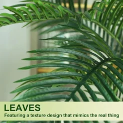 VIVATREES 5FT 6FT Areca Palm Artificial Golden Cane Palm Tree Palm Faux Plant With White Square Pot For Home Office Decor Interior Outdoor Decoration -Christmas Gifts Store GUEST 98f8977b 179d 4cb8 9fb2 4ad5e0c61042