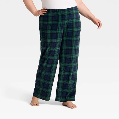 Women's Plaid Microfleece Holiday Matching Family Pajama Pants - Wondershop™ Navy Blue 7 Women's Plaid Microfleece Holiday Matching Family Pajama Pants - Wondershop™ Navy Blue - Image 5