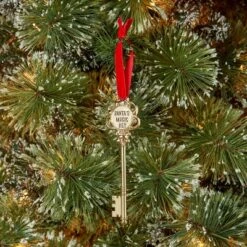 4" 'Santa's Magic Key' Christmas Tree Ornament Gold - Wondershop™