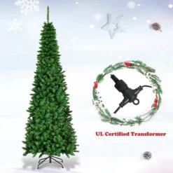 Costway 6.5ft Pre-Lit Hinged Pencil Christmas Tree 250 White Lights 17 Costway 6.5ft Pre-Lit Hinged Pencil Christmas Tree 250 White Lights -Christmas Gifts Store GUEST aa2ff37e 4f86 4b17 8c54 2500eec35c66