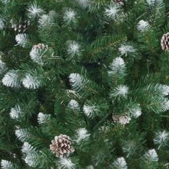 Pre-Lit Slim Christmas Tree With Warm White Lights, Pine Cones & Metal Stand — Weather-Resistant PVC Tips, 6/7.5/9/12 Ft -Christmas Gifts Store GUEST b0ac5dc1 460e 49ce bc10 7ec91adc4dbc