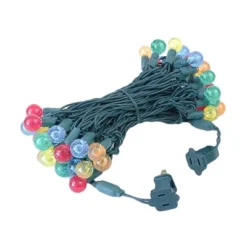 Novelty Lights 50 Light G20 Globe LED Christmas Mini Light Set (Green Wire, 25.5 Feet)