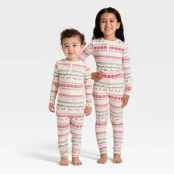 Toddler "Let It Snow" Fair Isle Cozy Knit Long Sleeve Shirt And Pants Holiday Matching Family Pajama Set - Wondershop™ Cream -Christmas Gifts Store GUEST b51dae2f c891 4884 af8c 0d8bee9f60cf