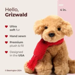 Bearington Grizwald The Golden Retriever Plush, Dogs Stuffed Animals, 7.5" Golden Retriever Stuffed Animal, Christmas Gift -Christmas Gifts Store GUEST b727d257 1864 4398 8076 de5db1bfd359