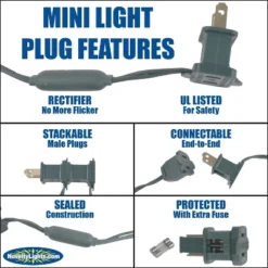 Novelty Lights 50 Light G20 Globe LED Christmas Mini Light Set (Green Wire, 25.5 Feet) -Christmas Gifts Store GUEST bb3612b2 52dc 4084 beb4 0d720beae7eb