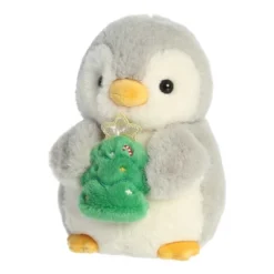 Aurora Small Pompom With Christmas Tree PomPom Penguin Festive Stuffed Animal Gray 7.5" -Christmas Gifts Store GUEST cd55ce1b 9200 4418 b262 1a44126bd9f9
