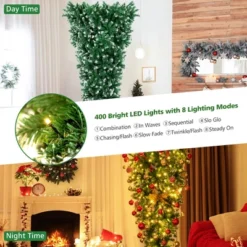 Costway 7.5FT Pre-Lit Snowy Upside Down Christmas Tree 1100 Tips W/ 400 Lights & 8 Modes -Christmas Gifts Store GUEST dd712f6a 6bb5 4959 915c 4785ae8023fe