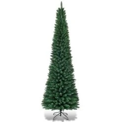 Costway 9FT Pencil Christmas Tree Slim Xmas Tree For Indoor Outdoor Decoration Green -Christmas Gifts Store GUEST dd8fa406 c185 45fa 89a8 bd174b2535a3