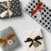 4pk Christmas Velvet Ribbon Gift Packaging Accessories Brown/Beige/Rust/Orange - Wondershop™