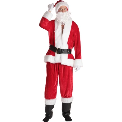 #followme Men's Santa Claus Costume - 7 Pc Velvet Christmas Xmas Santa Outfit 4 #followme Men's Santa Claus Costume - 7 Pc Velvet Christmas Xmas Santa Outfit - Image 2