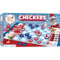 MasterPieces Officially Licensed Elf On The Shelf Checkers Board Game For Families And Kids Ages 6 And Up