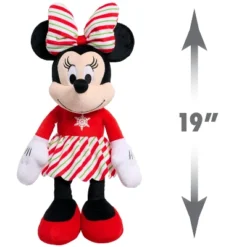 Disney Minnie Holiday Plush Large: Mouse Character Stuffed Toy, Creative Thinking, Polyester Material