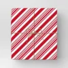 40" 220 Sq Ft Christmas Roll Wrap Red/White Diagonal Stripe - Wondershop™